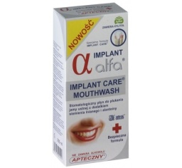 Alfa Implant 200ml - lagodny stomatologiczny płyn do ust z dodatkiem siemienia lnianego