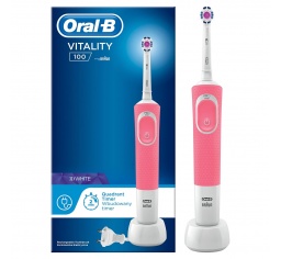 Braun Oral-B szczoteczka elektryczna Vitality D100 3D White- pink (różowa) - D100.413.1