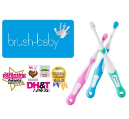 BRUSH-BABY - FIRSTBrush szczoteczka manualna dla dzieci wieku od 0 do 18 miesięcy (1 szt.)
