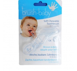 BRUSH-BABY - gryzak dla dzieci w wieku  od 10-36 miesięcy (przeźroczysty)