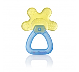 BRUSH-BABY - gryzak dla dzieci Cool&Calm Rattle Teether od 4 miesiąca życia (1szt.) - kolor żółto - niebieski