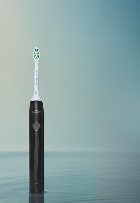 Grafika przedstawiająca szczoteczkę soniczną Philips Sonicare.