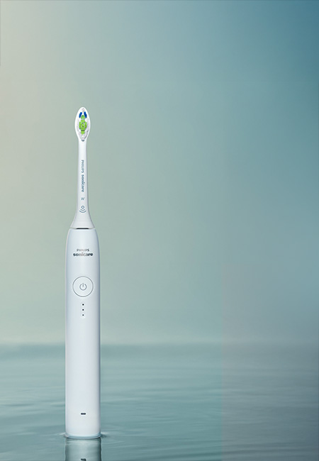 Grafika przedstawiająca szczoteczkę soniczną Philips Sonicare.
