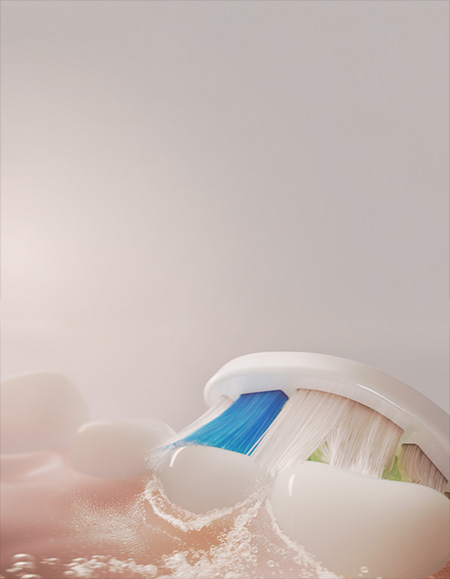 Grafika przedstawiająca zbliżenie na włókna szczeteczki myjące zęby.