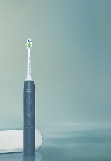 Grafika przedstawiająca szczoteczkę soniczną Philips Sonicare.