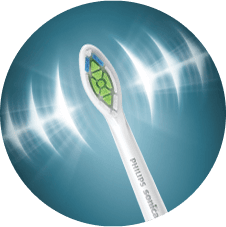 Podłużna końcówka. Po prawej i lewej stronie roztaczają się świetlne półokręgi imitujące jej ruchy.