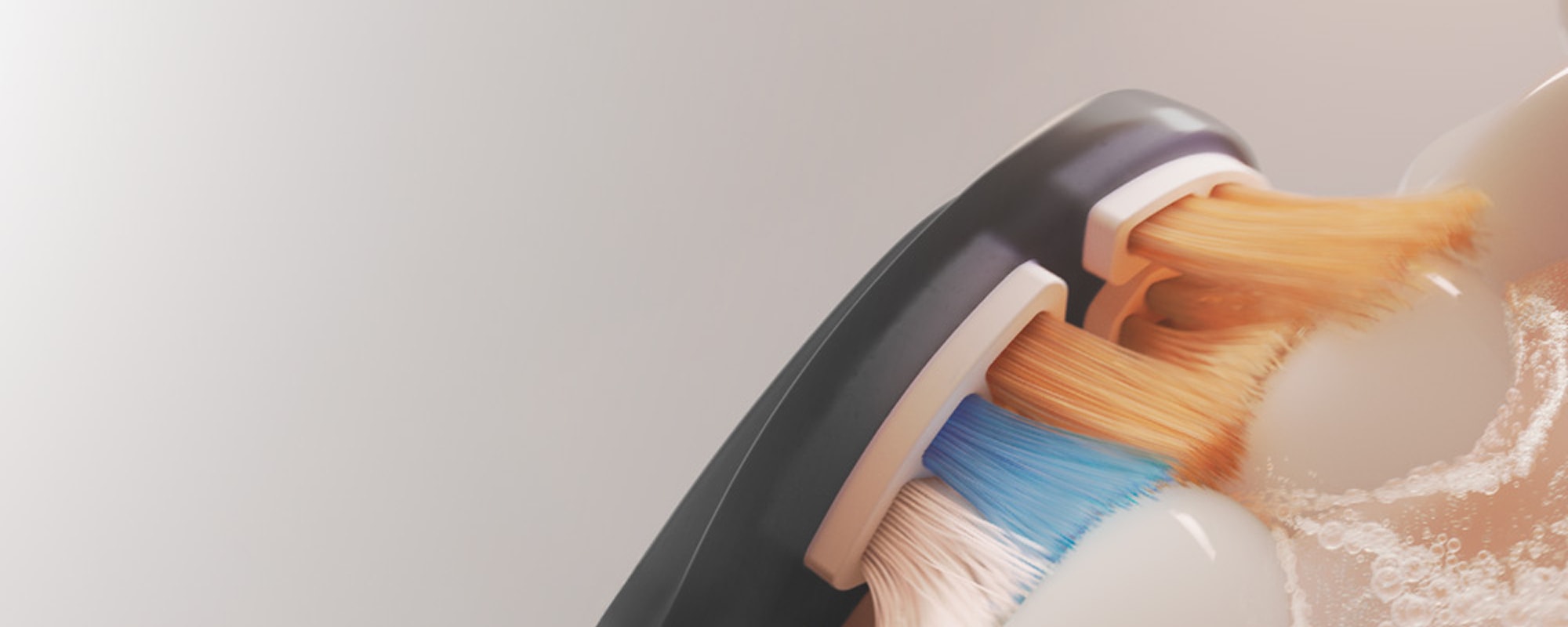 Zbliżenie na szczoteczkę myjącą zęby.