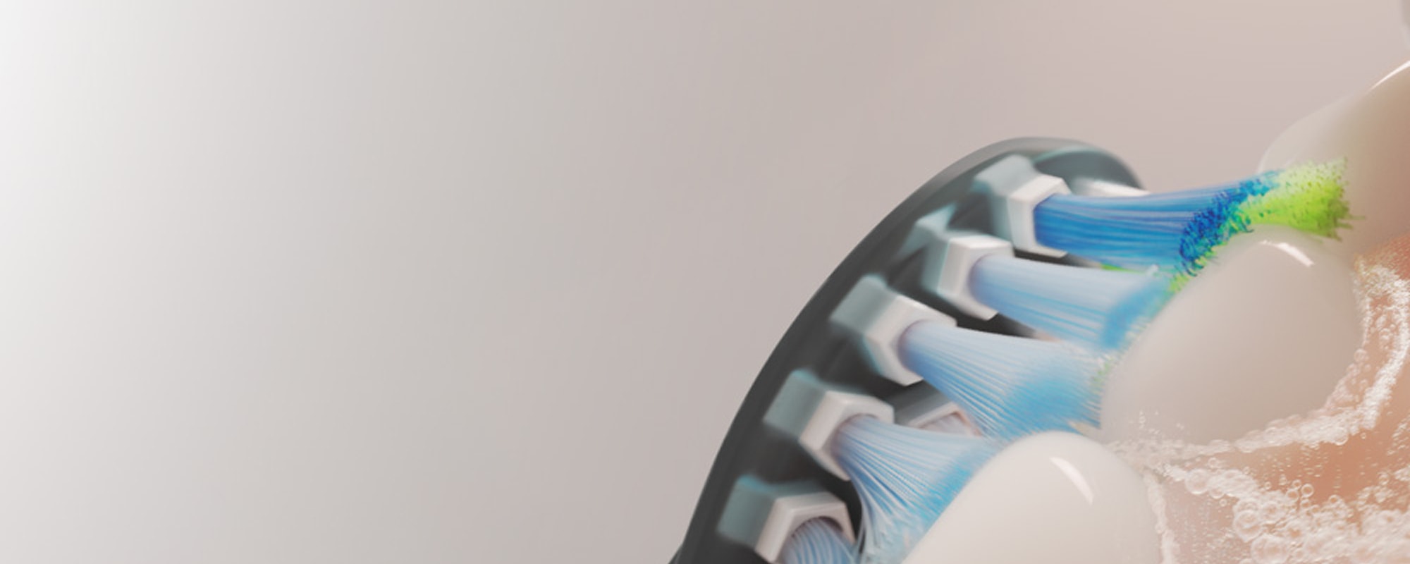 Zbliżenie na szczoteczkę myjącą zęby.