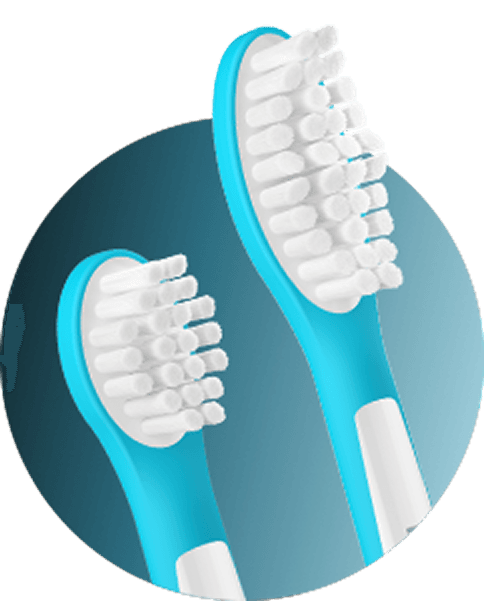 Zbliżenie na dwie końcówki.