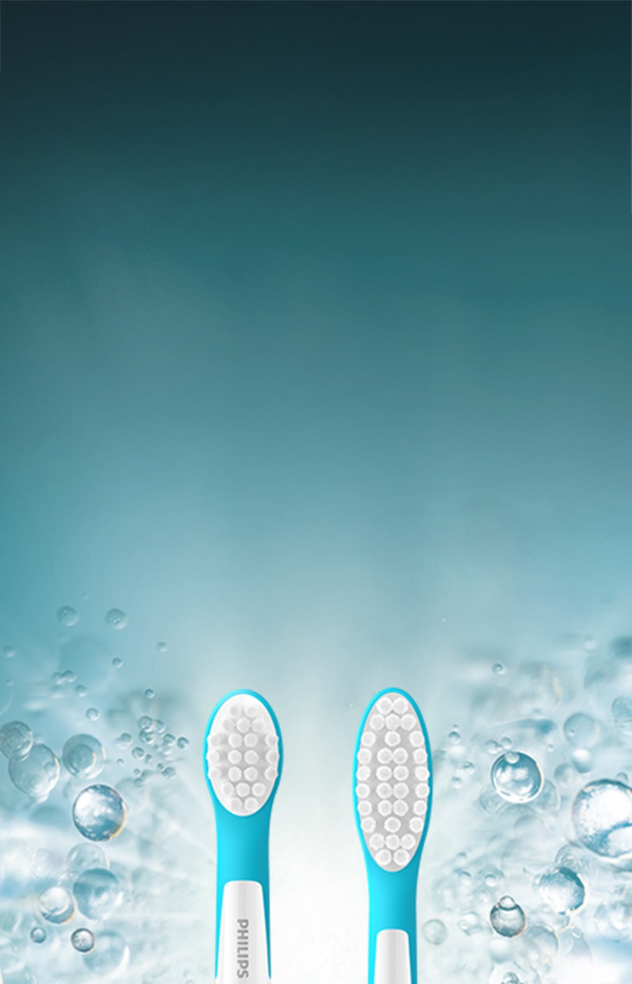 Dwie biało-niebieskie końcówki z białymi włóknami.