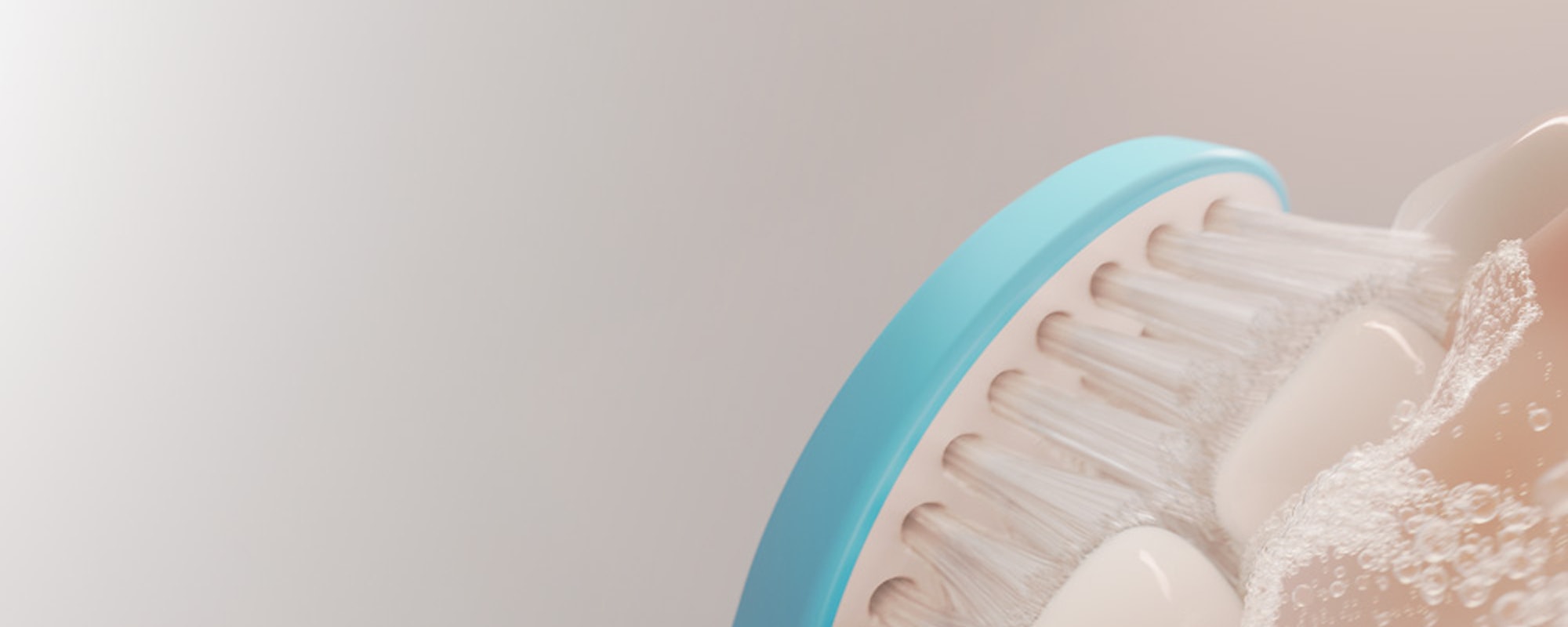 Zbliżenie na szczoteczkę myjącą zęby.