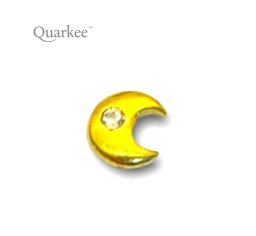 Quarkee 22K Gold Moon with Cubic Zirconia / Księżyc z cyrkonią