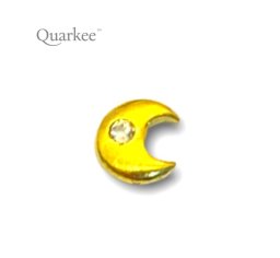 Quarkee 22K Gold Moon with Diamond 0,01 ct / Księżyc z diamentem 0,01 ct