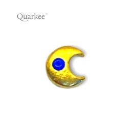 Quarkee 22K Gold Moon with Sapphire / Księżyc z szafirem