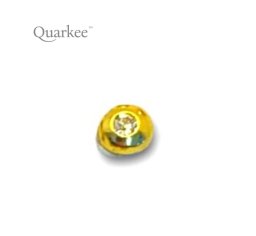 Quarkee 22K Gold Round with Cubic Zirconia / Kółko z cyrkonią