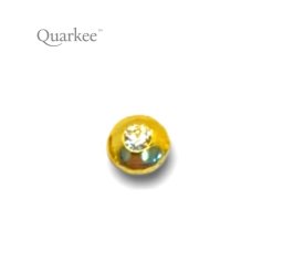 Quarkee 22K Gold Round with Diamond 0,01 ct / Kółko z diamentem 0,01 ct