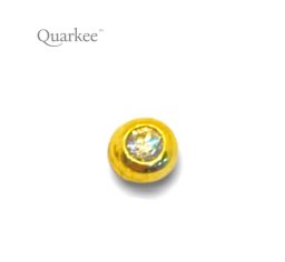 Quarkee 22K Gold Round with Diamond 0,02 ct / Kółko z diamentem 0,02 ct