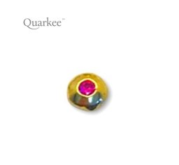 Quarkee 22K Gold Round with Ruby / Kółko z rubinem
