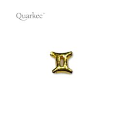 Quarkee 22K Gold Zodiac Sign Gemini / Bliźnięta znak zodiaku