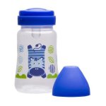 AKUKU Butelka 250ml - szerokootworowa, dekorowana, z silikonowym smoczkiem