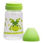 AKUKU Butelka 250ml - szerokootworowa, dekorowana, z silikonowym smoczkiem