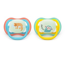AVENT Smoczki do uspakajania 18m+ Ultra Air Boy 2szt. SCF376/32 - świecący w ciemności