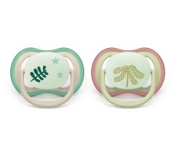 AVENT Smoczki do uspakajania 6-18m Ultra Air 2szt. SCF376/31 - świecący w ciemności