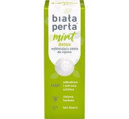 BIAŁA PERŁA Pasta do zębów natural & white - Mint Detox - naturalna wybielająca i odświeżająca pasta do zębów z miętą i zieloną herbatą 75ml