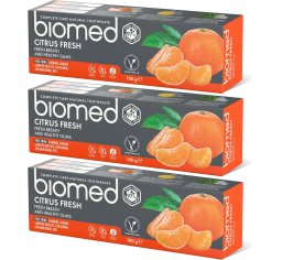 BIOMED pasta CITRUS FRESH 3x100g 3-PACK - OCHRONA DZIĄSEŁ i WZMOCNIENIE SZKLIWA