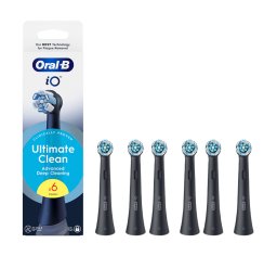 Braun Oral-B końcówki do szczoteczki elektrycznej iO Ultimate Clean Black 6szt.  RBCBF-6