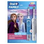 Braun Oral-B szczoteczka akumulatorowa ZESTAW Family Edition: Vitality D103 White CrossAction oraz dla dzieci D103 Kids FROZEN - Kraina Lodu
