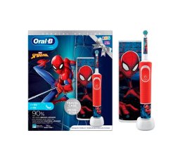 Braun Oral-B szczoteczka akumulatorowa dla dzieci D100 Kids SPIDERMAN + <b>etui podróżne</b>  D100.413.2K