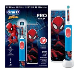Braun Oral-B szczoteczka akumulatorowa dla dzieci D103 Kids SPIDERMAN   <b>etui podróżne</b> D103.413.2KX