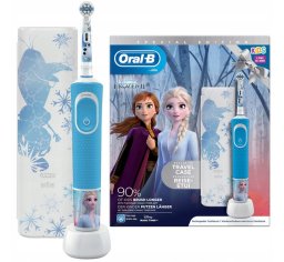 Braun Oral-B szczoteczka akumulatorowa dla dzieci D100 Kids FROZEN - Kraina Lodu + <b>etui podróżne</b> D100.413.2K