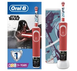 Braun Oral-B szczoteczka akumulatorowa dla dzieci D100 Kids STAR WARS - Gwiezdne Wojny + <b>etui podróżne</b> D100.413.2K