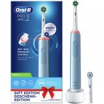 Braun Oral-B szczoteczka elektryczna PRO3 3770 BLUE Crossaction + dodatkowa końcówka SensiUltra  /OUTLET/  - uszkodzone/wgniecione opakowanie zewnętrzne (pudełko)