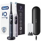 Braun Oral-B szczoteczka elektryczna iO 9N zestaw DUO BLACK ONYX & ROSE QUARTZ  - szczoteczka magnetyczna z etui podróżnym