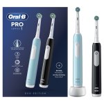 Braun Oral-B szczoteczka elektryczna PRO1 zestaw 2-pack CrossAction - Black (czarny) + Blue (niebieski)