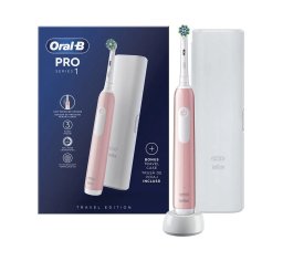 Braun Oral-B szczoteczka elektryczna PRO1 PINK + ETUI CrossAction (różowy)