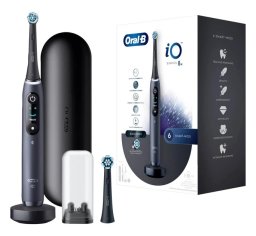 Braun Oral-B szczoteczka elektryczna iO8N BLACK ONYX - szczoteczka magnetyczna z etui podróżnym