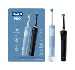 Braun Oral-B szczoteczka elektryczna Vitality PRO D103 Protect X Clean DUO - Black (czarna) + Blue (niebieska) - D103.423.3H