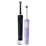 Braun Oral-B szczoteczka elektryczna Vitality PRO D103 Protect X Clean DUO - Black (czarna) + Purple (fioletowa) - D103.423.3H