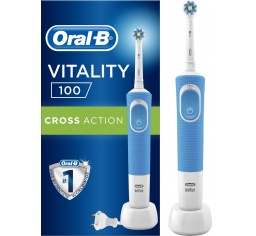 Braun Oral-B szczoteczka elektryczna Vitality D100 CrossAction - blue (niebieska) - D100.413.1