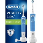 Braun Oral-B szczoteczka elektryczna Vitality D100 CrossAction - blue (niebieska) - D100.413.1 /OUTLET/  - uszkodzone/wgniecione opakowanie zewnętrzne (pudełko)