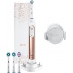 Braun Oral-B szczoteczka elektryczna GENIUS 10100S Rose Gold <b>z Bluetooth</b> - 4 końcówki w zestawie /OUTLET/  - uszkodzone/wgniecione opakowanie zewnętrzne (pudełko)