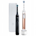 Braun Oral-B szczoteczka elektryczna GENIUS X 20900S DUO zestaw: Midnight Black + Rose Gold <b>z Bluetooth</b>