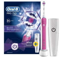 Braun Oral-B szczoteczka elektryczna PRO750 Pink D16.513.UX <b>z etui turystycznym</b>