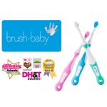 BRUSH-BABY - FIRSTBrush szczoteczka manualna dla dzieci wieku od 0 do 18 miesięcy (2 szt.)