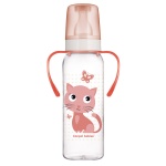 Canpol Butelka Cute Animals 250ml z uchwytem 11/845