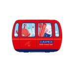 Curaprox zestaw turystyczny TRAVEL SET KIDS 6-12 lat z pastą o smaku arbuzowym , szczoteczką oraz szczoteczkami międzyzębowymi (kolor czerwony)